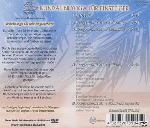 Rückseite einer CD mit Text, der Kundalini Yoga und Programmabschnitte beschreibt.