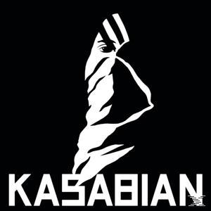 Kasabian-Bandlogo mit einem Auge in weißer Umrandung und dem Bandnamen darunter.