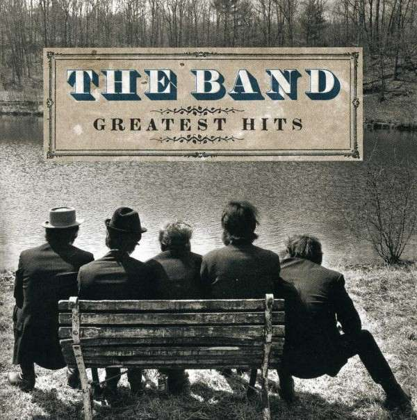 A "The Band" album borítója, öt férfival egy padon ülve egy tó mellett.