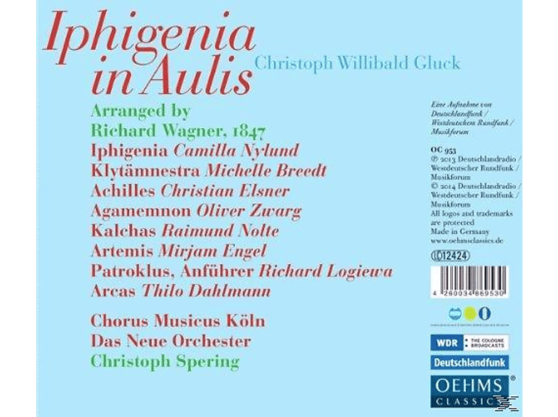 Thumbnail - Camilla Nylund, Michelle Breedt, Christian Elsner, Chorus Musicus Köln, Das Neue Orchester - Iphigenia In Aulis (CD)