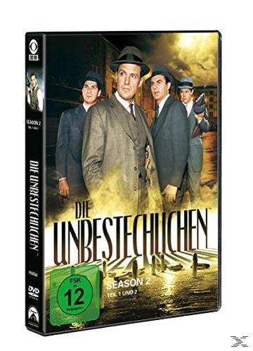 DVD-Cover mit Männern in Anzügen. Titel 'Die Unbestechlichen'. Grünes Etikett mit '12' links unten.