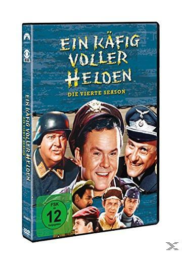 DVD-Hülle mit mehreren Männern in Armeeuniformen. Der Titel 'Ein Käfig voller Helden' steht oben.