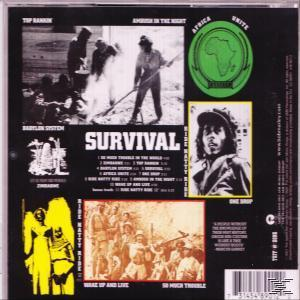 Albumcover mit einer Collage von Bildern, Bob Marley-Porträt und Text.