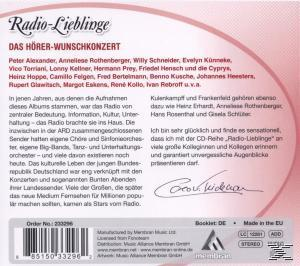 Das Hörer-Wunschkonzert - Lieblinge: - Radio Alexander/Rothenberger/Schneider/Rebroff/Various (CD)