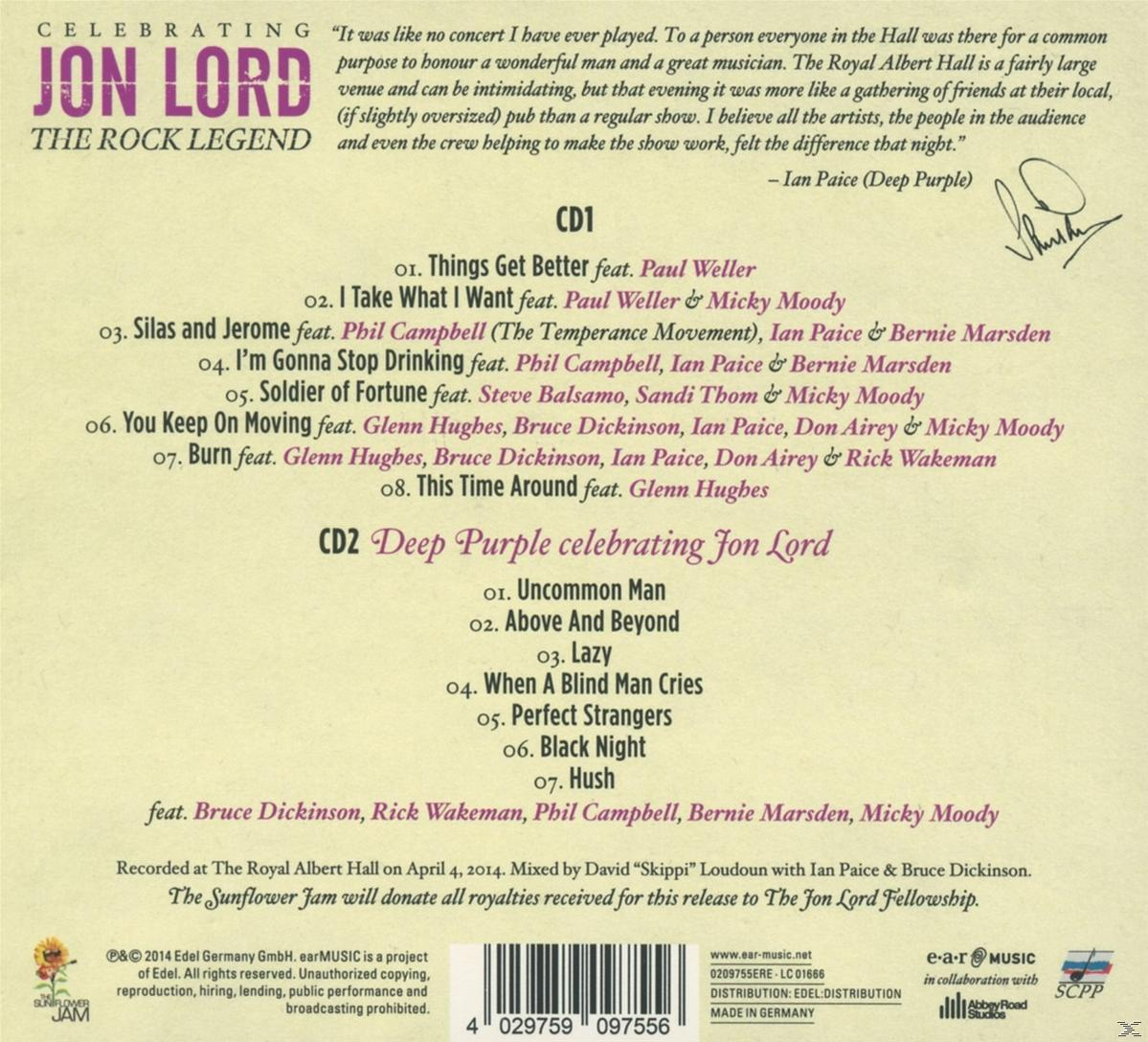 Album-Rückseite mit Text und Zitat, CD1- und CD2-Titellisten und Text.