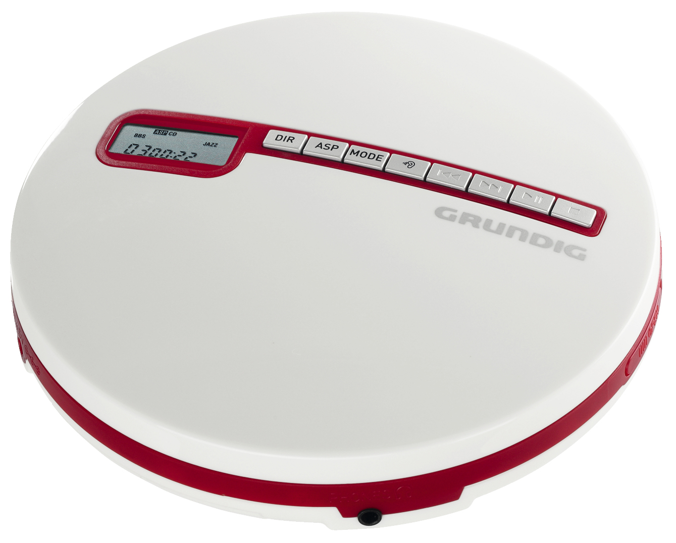 GRUNDIG CDP 6300 Tragbarer CD Player Weiß/Rot
