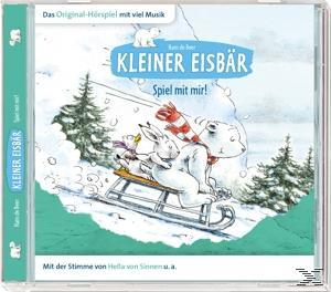 CD-Cover mit einer Cartoon-Zeichnung eines Eisbären und eines Hasen, die im Schnee rodeln.