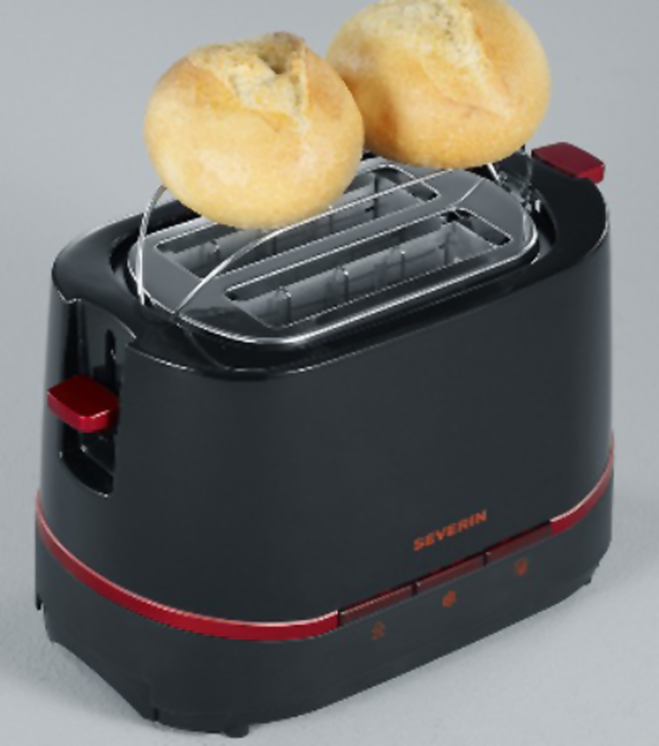 SEVERIN AT 2292 Toaster Schwarz (800 Watt, Schlitze: 2)