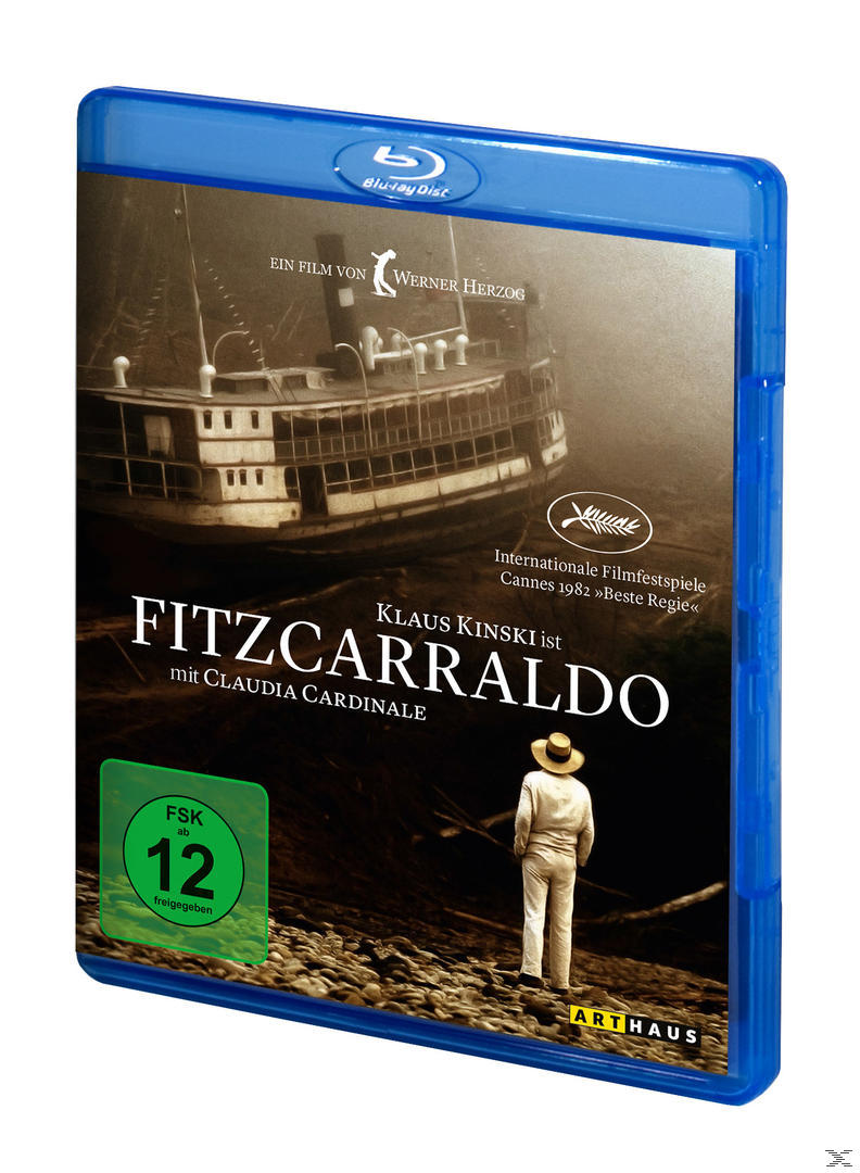 Blu-ray-Cover: Boot auf dem Wasser, Mann in weißem Anzug. Blaue Hülle, Filmtitel.