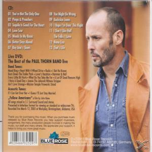 Rückseite einer Paul Thorn Band CD. Ein Mann in einer braunen Jacke ist zu sehen. Tracklist und Credits sind ebenfalls abgebildet.