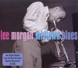 Lee Morgan trombitál fekete-fehér fotón. Album borító.