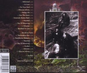 Albumcover mit Bandfoto rechts und Titelliste links.