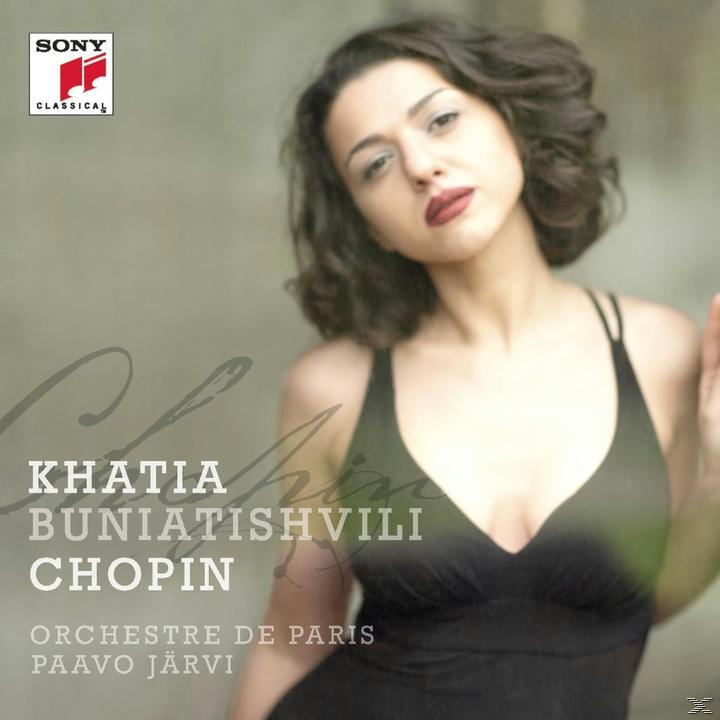 Khatia Buniatishvili fekete ruhában, Sony Classical logó bal felső sarokban.