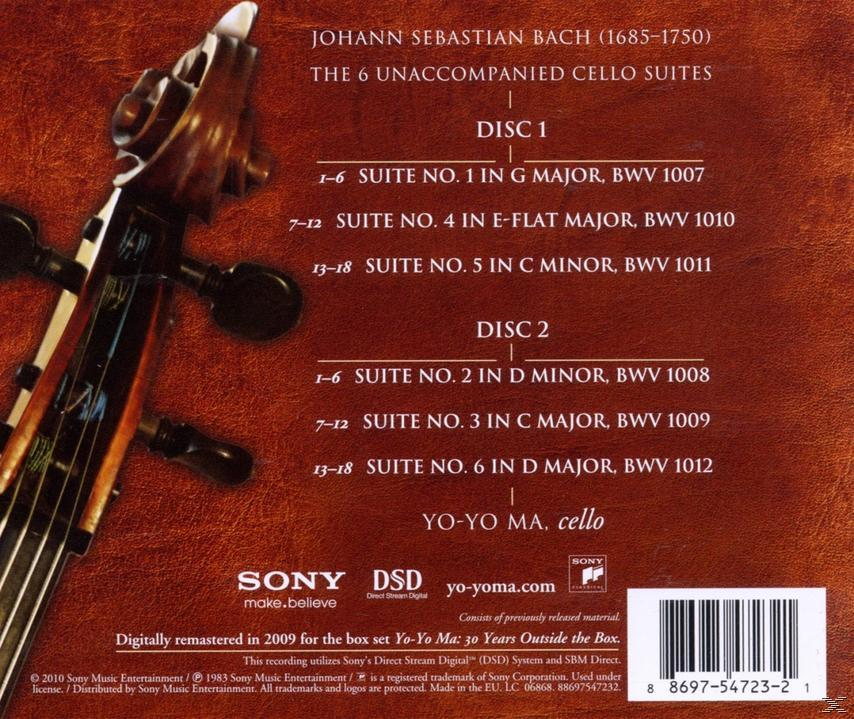 CD borító: Egy CD hátulja csellóval, szöveggel és a szvitlistával. Elöl egy cselló látható.