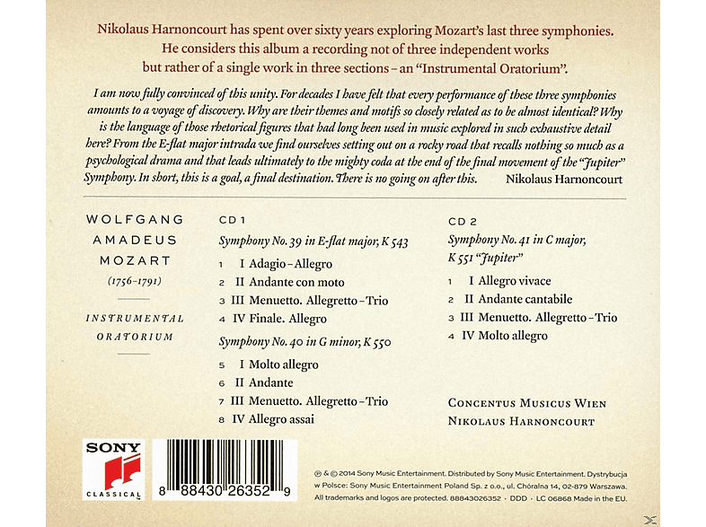 Thumbnail - Concentus Musicus Wien - Sinfonien 39, 40 & 41 (CD)