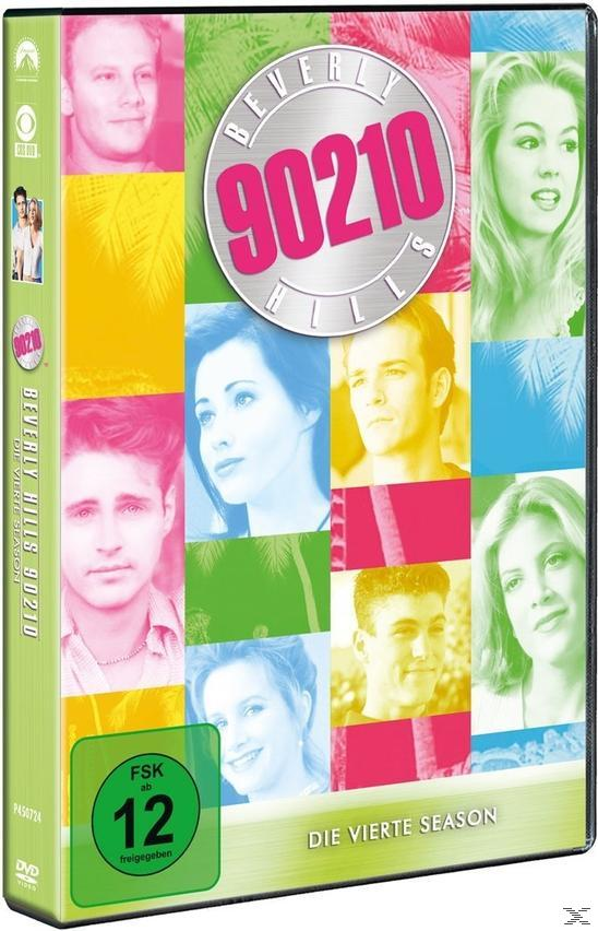 Eine DVD-Hülle mit dem Logo 90210. Die Fotos der Darsteller sind auf der Vorderseite. Die DVD ist grün.