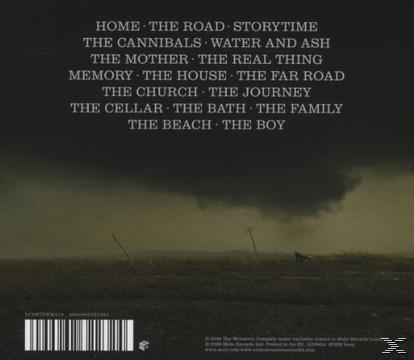 Album-Rückseite, Auflistung der Songtitel und ein Sturm im Hintergrund.