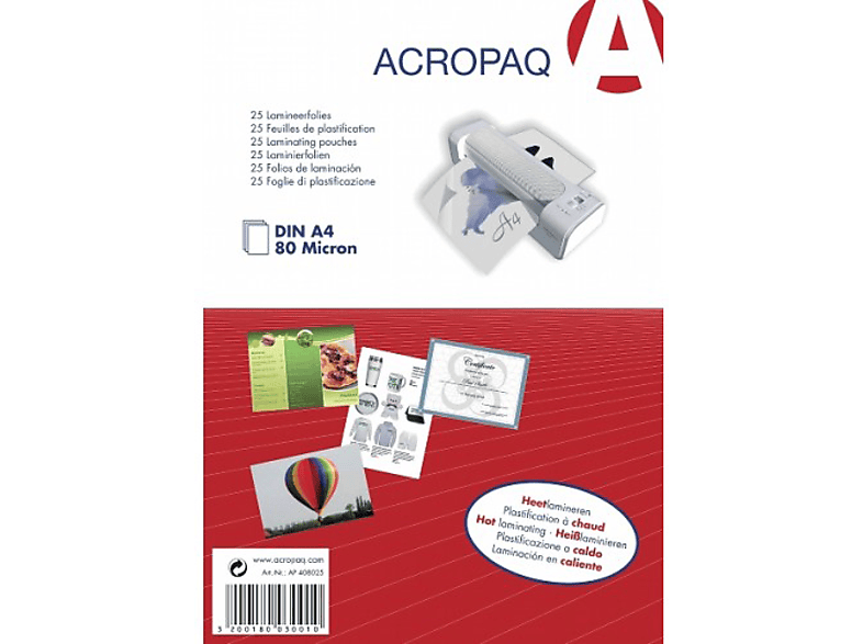 ACROPAQ 25 lamineerhoesjes A4