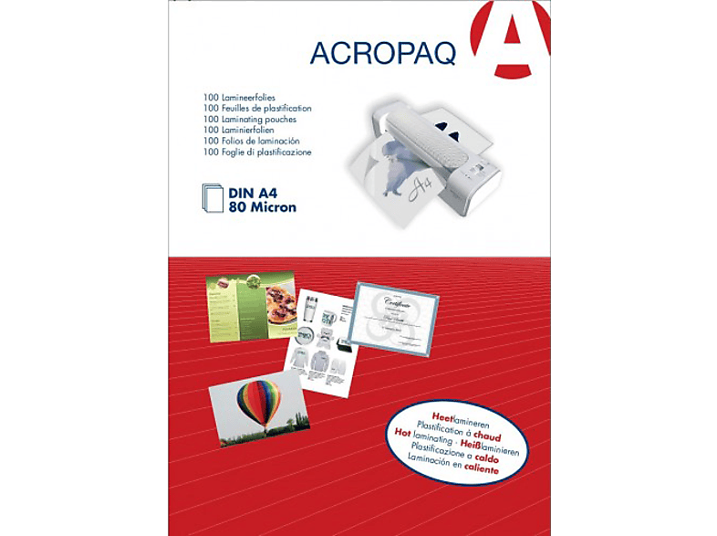 ACROPAQ 100 lamineerhoesjes A4