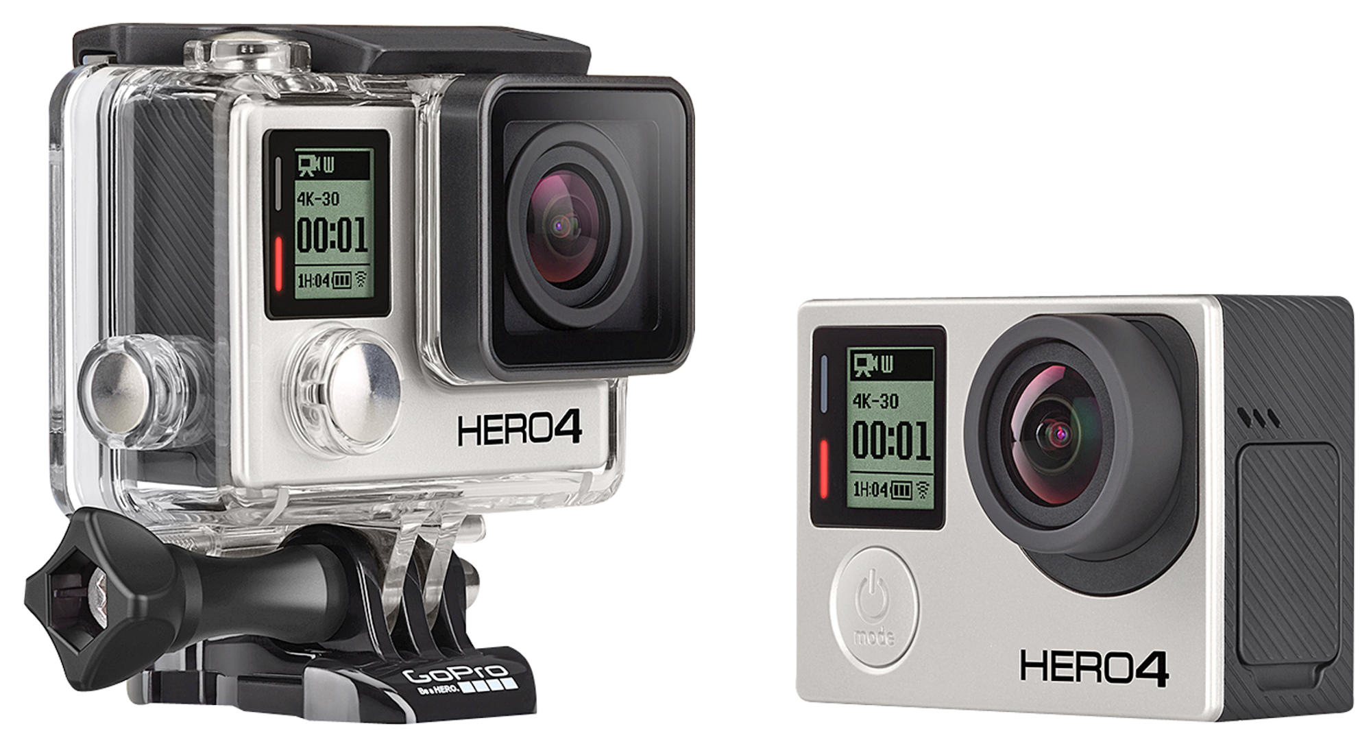 Videocámara deportiva - GoPro Hero4 Black, Vídeo 4K a 30FPS, 12MP