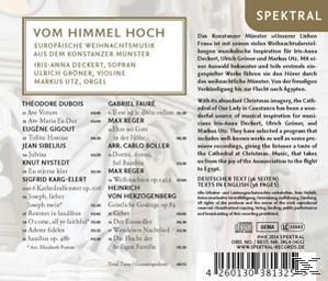 Iris-anna Deckert, Ulrich Gröner, Markus Utz - Vom Himmel Hoch - Europäische Weihnachtsmusik Aus Dem Konstanzer Münster  - (CD)
