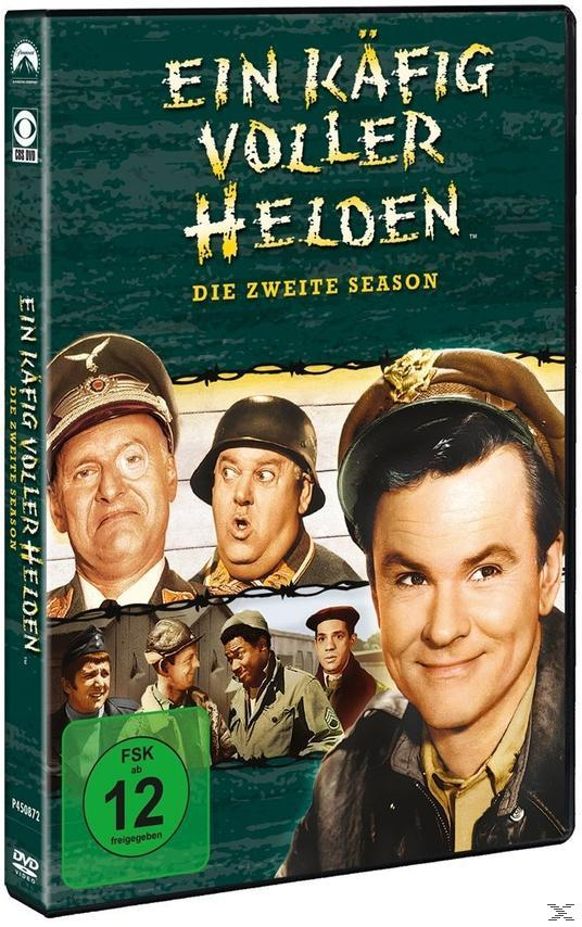 DVD-Cover von 'Ein Käfig voller Helden' mit Schauspielern in Uniform.