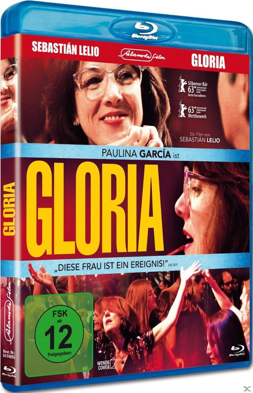 Blu-ray-Cover, Frauengesicht, Text: Gloria, Paulina García, Sebastián Lelio und Filmdetails.