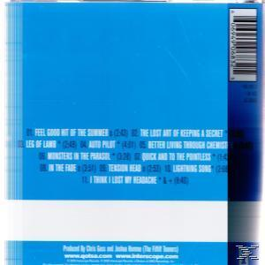 Rückseite des Albums. Songtitel auf blauem Hintergrund. Trackliste und Künstlerinformationen.