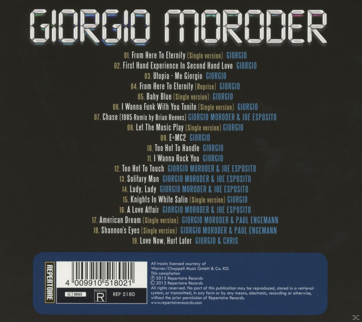 Giorgio Moroder - Best Of Electronic Disco  - (CD)