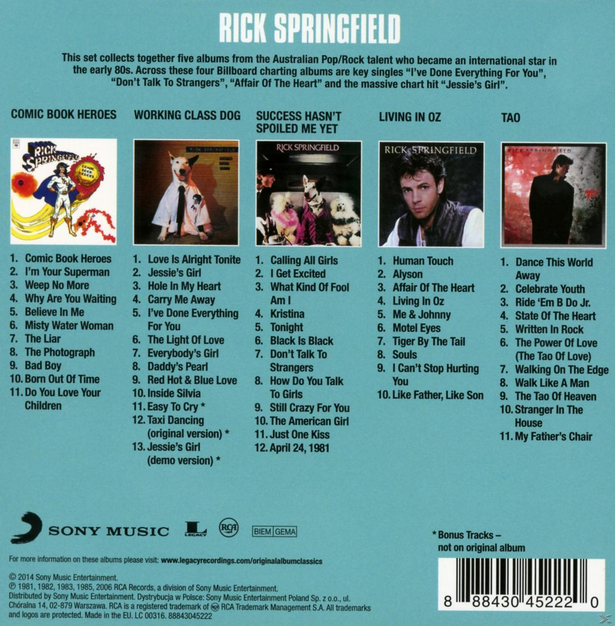 CD-Cover, Albumcover, Titellisten und Text. Blauer Hintergrund.