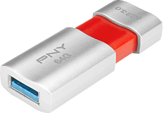 Pendrive de 64Gb - PNY Wave Attaché 3.0 64GB, USB 3.0, 80 MB/s, deslizante