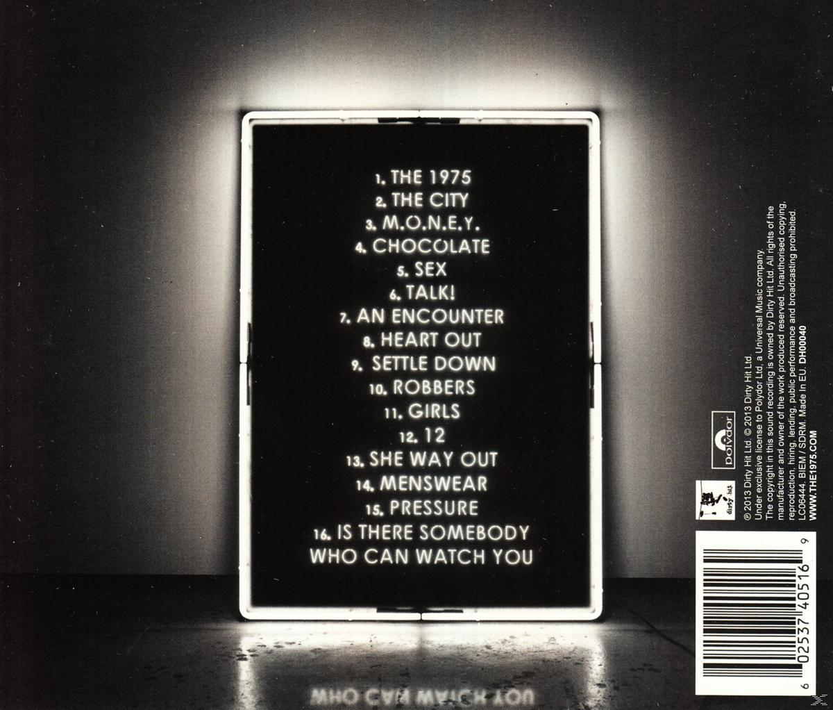 Albumcover mit Titelliste, Nummern 1-16 und Bandname. Dunkler Hintergrund mit neonbeleuchtetem Rahmen.
