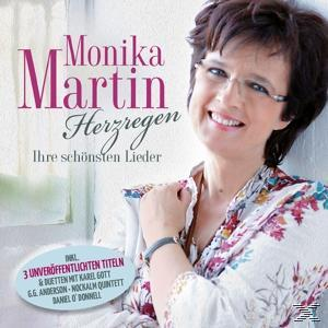 Albumcover mit einer lächelnden Frau und dem Titel Monika Martin Herzregen.