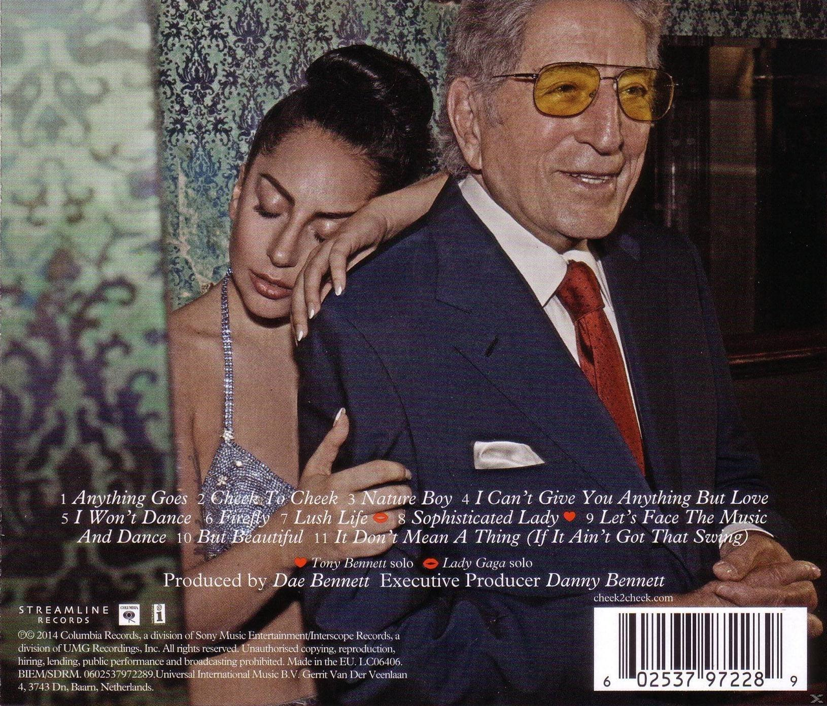 Dos de l'album avec Lady Gaga et Tony Bennett. Comprend la liste des chansons de 'Cheek to Cheek'.