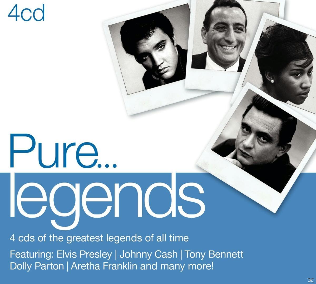 Cd-hoes met portretten van Elvis Presley, Johnny Cash, Tony Bennett, Dolly Parton en Aretha Franklin.