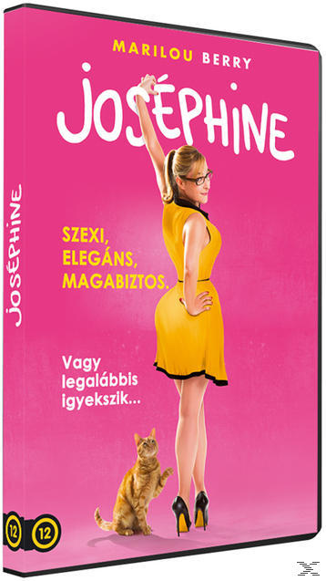 DVD borító: nő sárga ruhában, macska, és 'Josephine' felirat. A szöveg szerint: 'Szexi, elegáns, magabiztos'.