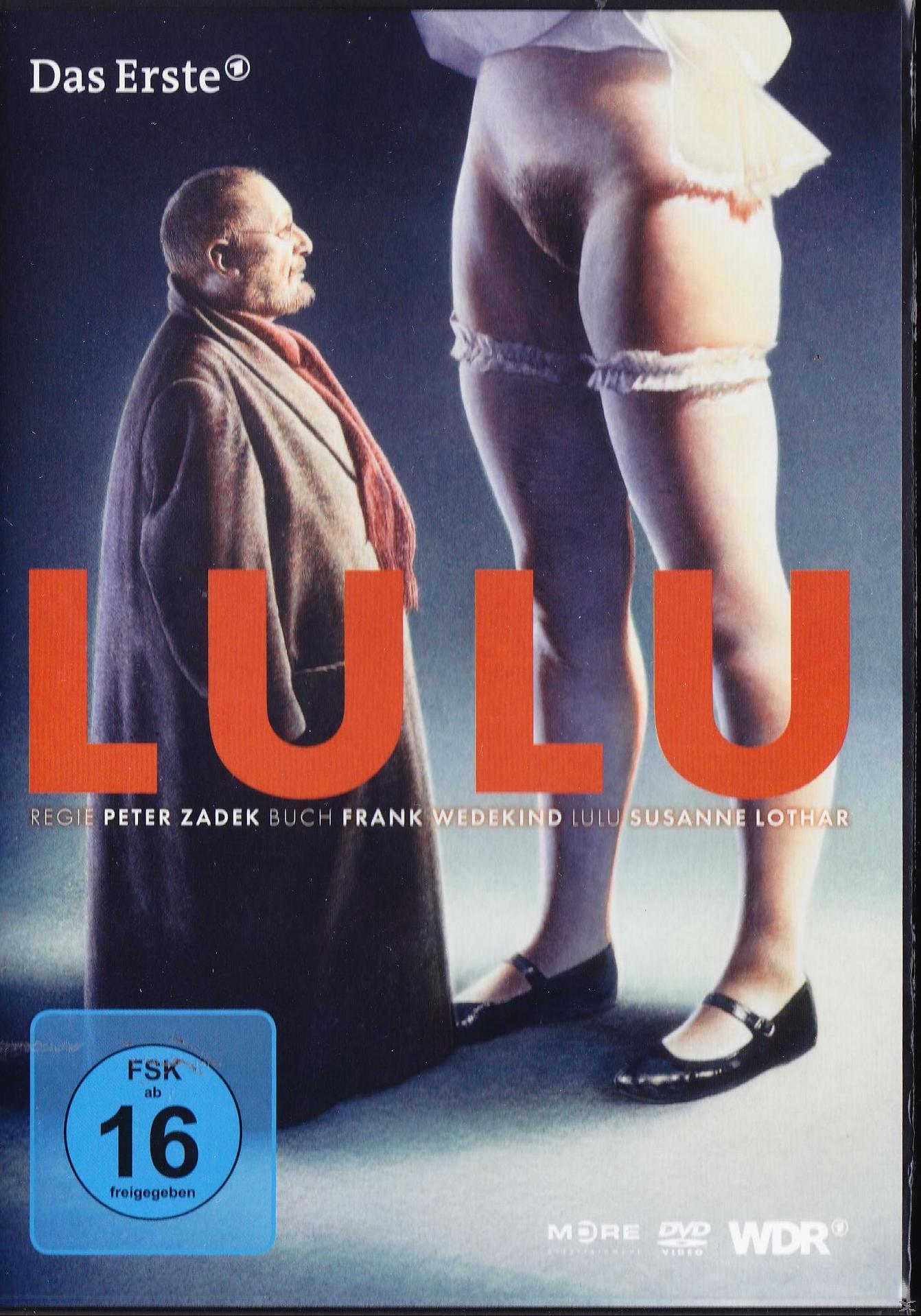 DVD-Cover von Lulu, die Beine einer Frau und ein Mann, der zu ihnen aufschaut. Der Titel unten.