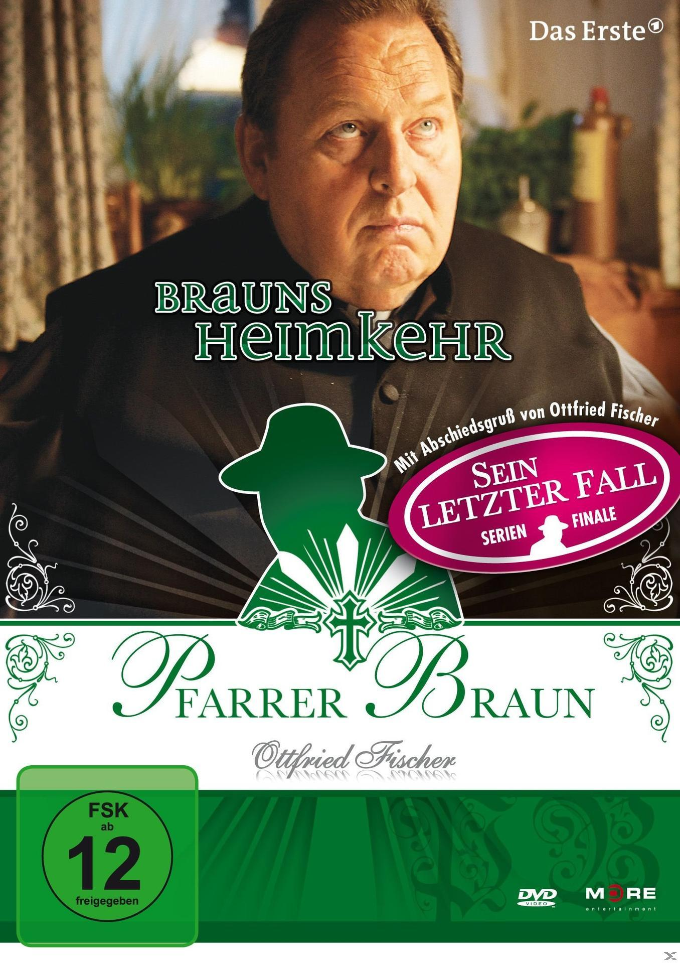 DVD-Cover mit einem Mann in Schwarz, 'Pfarrer Braun' und grünem Bewertungsschild.