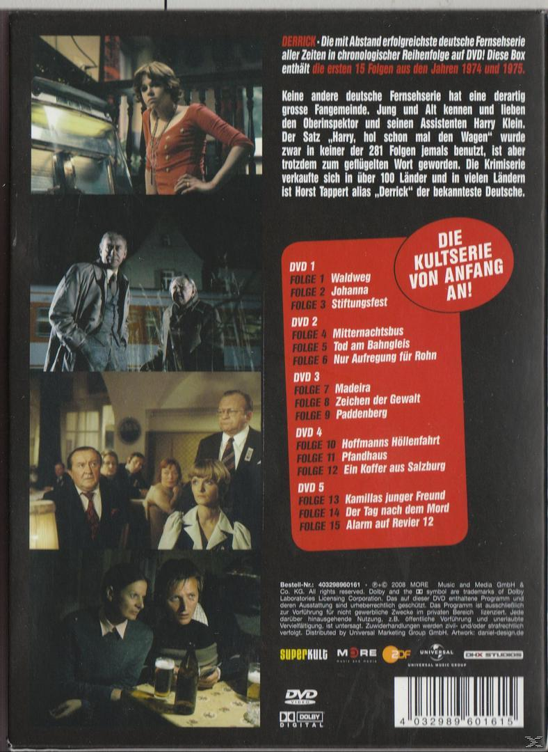 DVD-Rückseite mit deutschem Text und Bildern von Personen. Verschiedene Episoden gelistet.