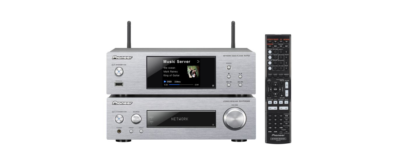 PIONEER XN-P02DAB-S Netzwerk-Hifi-Anlage (iPod Steuerung, Silber)
