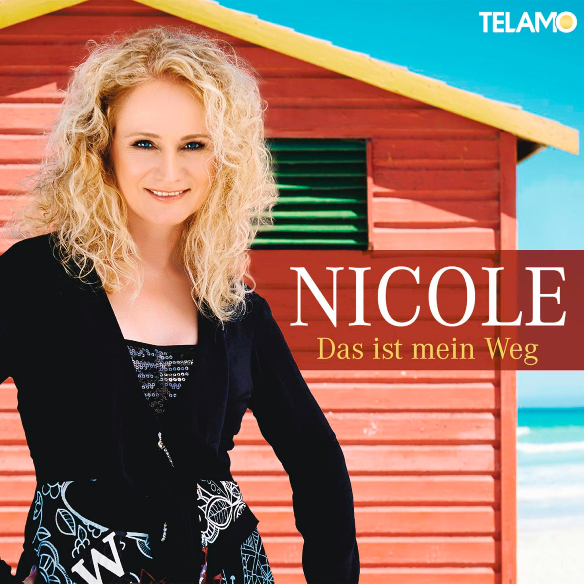 Albumcover: eine Frau vor einer roten Strandhütte. Titel: Das ist mein Weg.