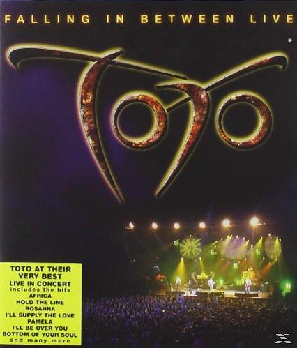 CD-Cover für 'Falling in Between Live' von Toto, mit dem Logo der Band und einer Bühnenperformance.
