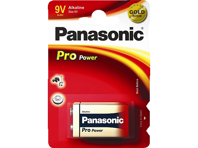PANASONIC BATTERY 9V Batterij (6LR61X/1BP)