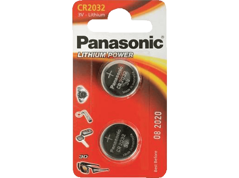 PANASONIC BATTERY Knoopcel batterijen (CR2032/2BP)
