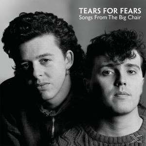 Albumcover: Zwei Männer in Schwarzweiß. Text: Tears for Fears, Songs From The Big Chair.