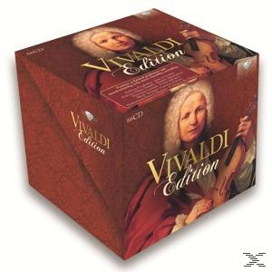 Albumcover, eine Box mit dem Vivaldi Edition-Logo und einem Porträt eines Geige spielenden Mannes.