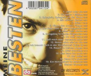 Albumcover: Das Gesicht eines Mannes mit Text in Orange. Der Titel lautet Meine Besten.