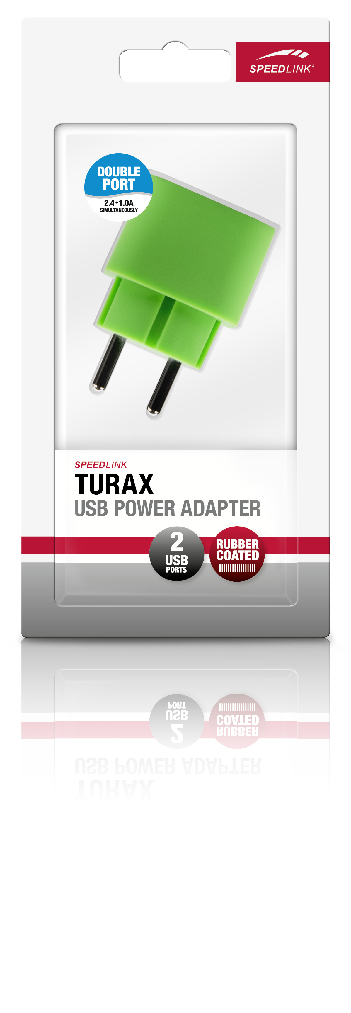 SPEEDLINK SL 7091 GN TURAX USB-Ladeadapter, Grün