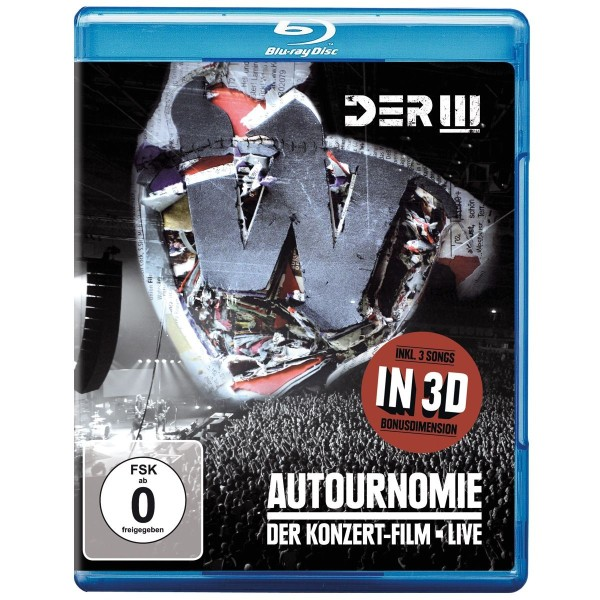 Blu-ray Disc für Der III Konzertfilm. Fettdruck auf dem Cover, mit Live-Konzertbild und Publikum.