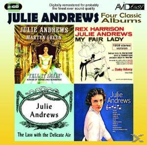 CD-Cover mit mehreren Albumcovern von Julie Andrews. Enthält Text und Bilder.
